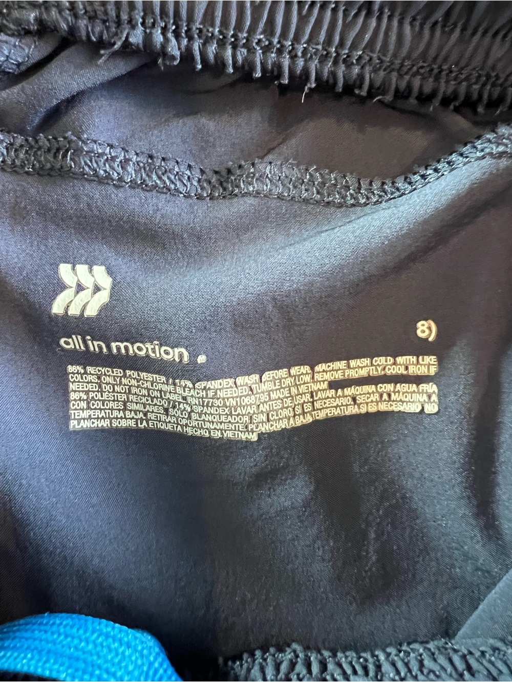 All in Motion Boys Navy Blue Athletic Shorts Size 8 - Picture 5 of 5